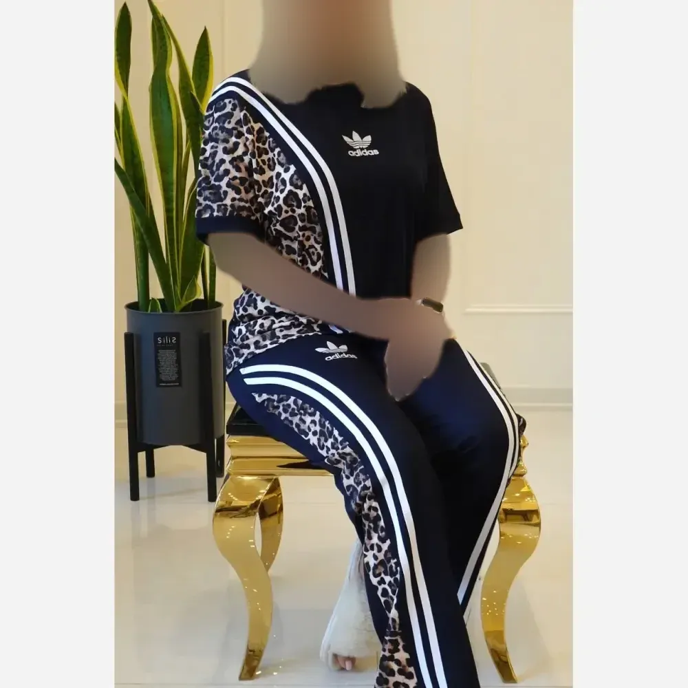 ست شلوار و تیشرت مدل ترانه جنس پنبه فری سایز