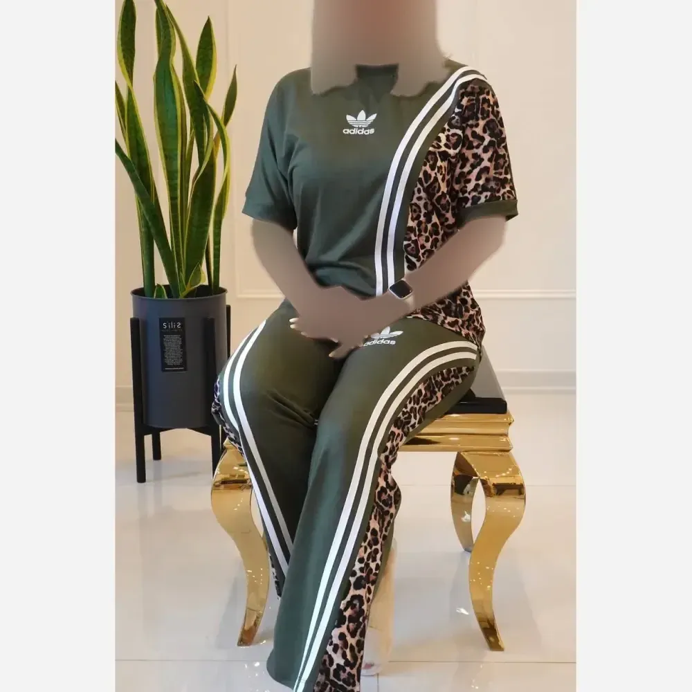 ست شلوار و تیشرت مدل ترانه جنس پنبه فری سایز