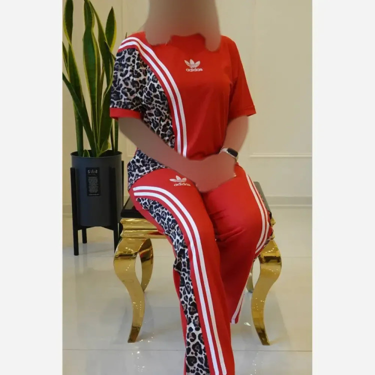 ست شلوار و تیشرت مدل ترانه جنس پنبه فری سایز