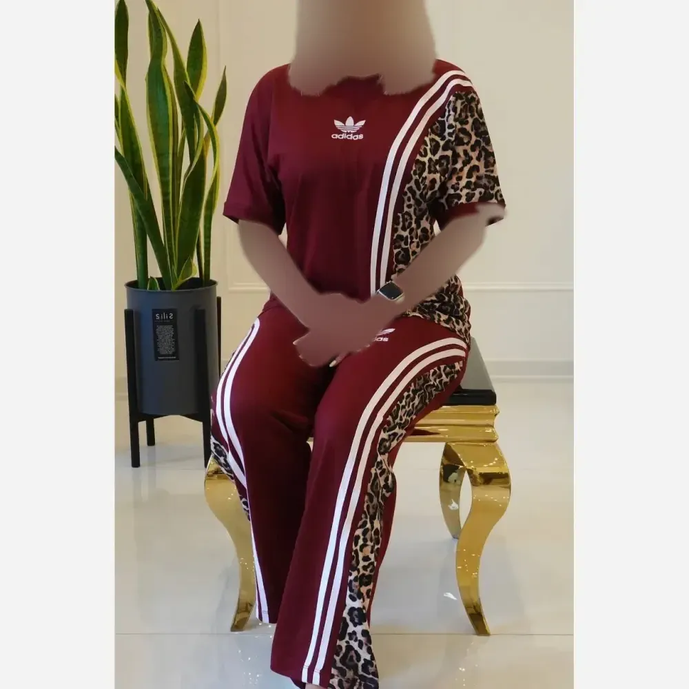 ست شلوار و تیشرت مدل ترانه جنس پنبه فری سایز