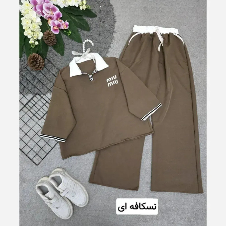 ست بلوز و شلوار زنانه جنس مازراتی با کیفیت فری سایز