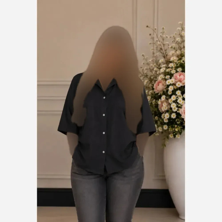 شومیز مانتویی ترانه جنس لنین پنبه درجه یک فری سایز جیب دار