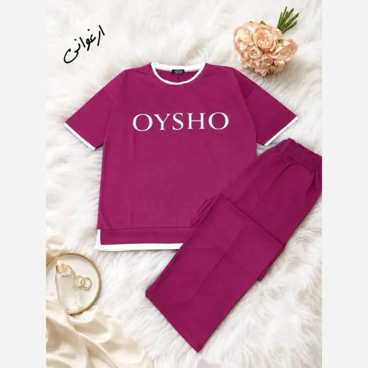 ست اسپرت OYSHO تیشرت شلوار دورس چهارفصل فری سایز مناسب تا 48