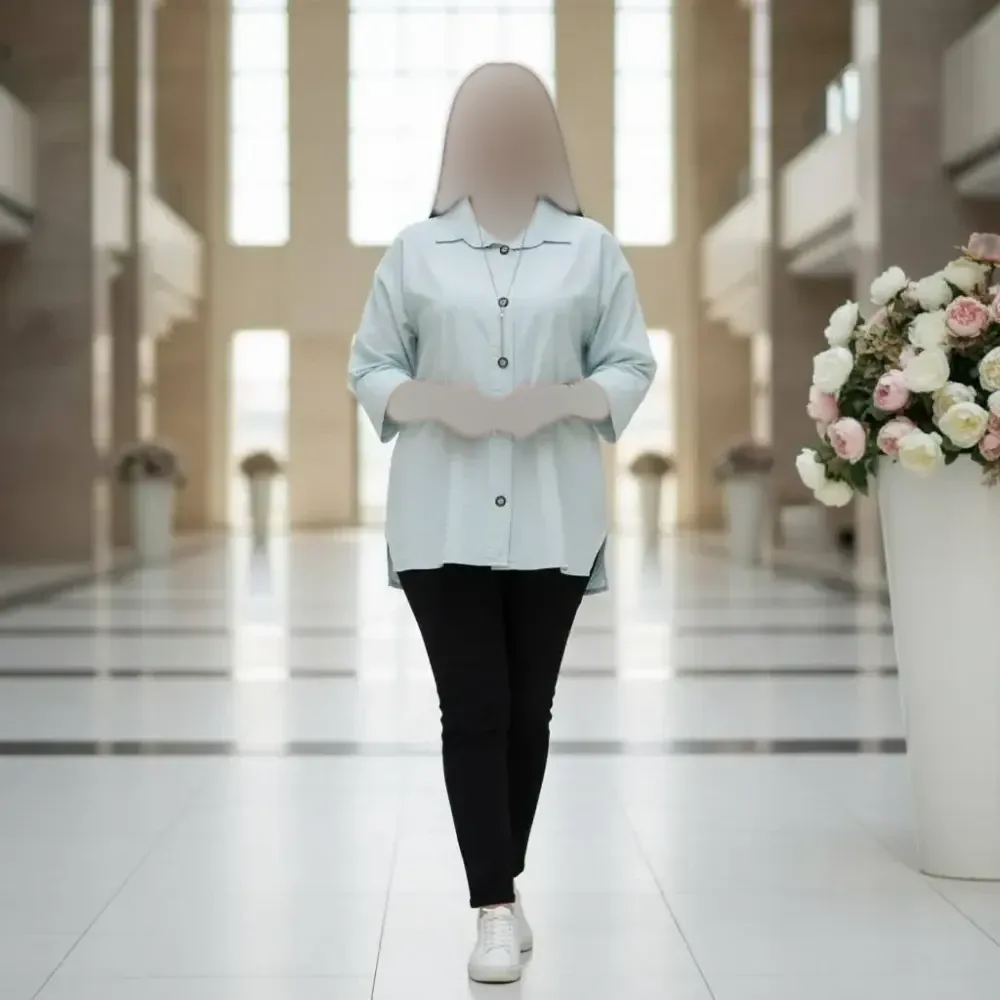 مانتو باکسی ستایش لنین پنبه رنگبندی متنوع سایز فری