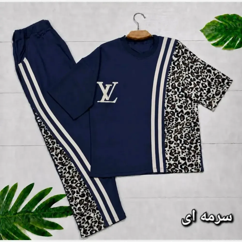 ست تیشرت و شلوار ترانه جنس پنبه باکیفیت فری سایز