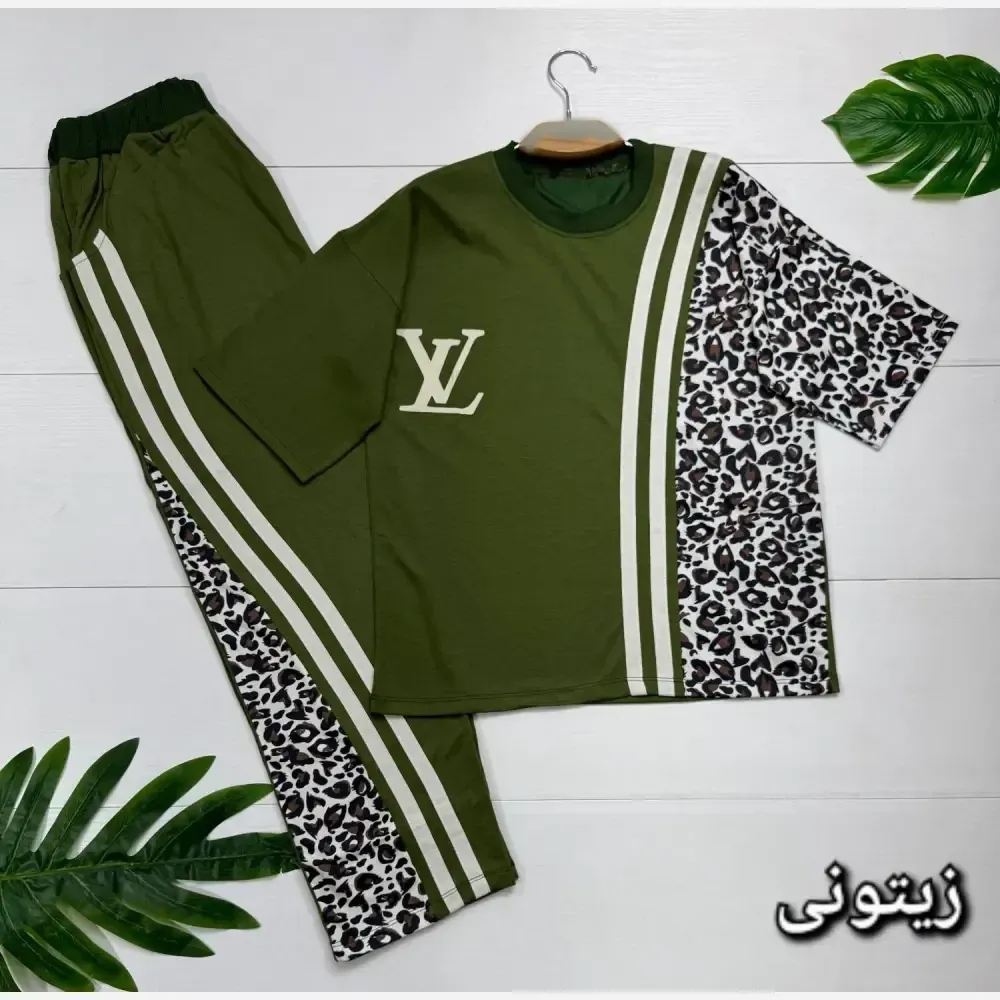 ست تیشرت و شلوار ترانه جنس پنبه باکیفیت فری سایز