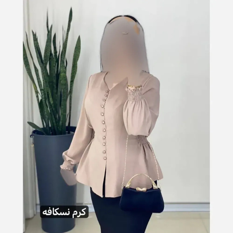شومیز زنانه قواره دار جنس کریستال و کرپ حریر سایز 38 تا 52