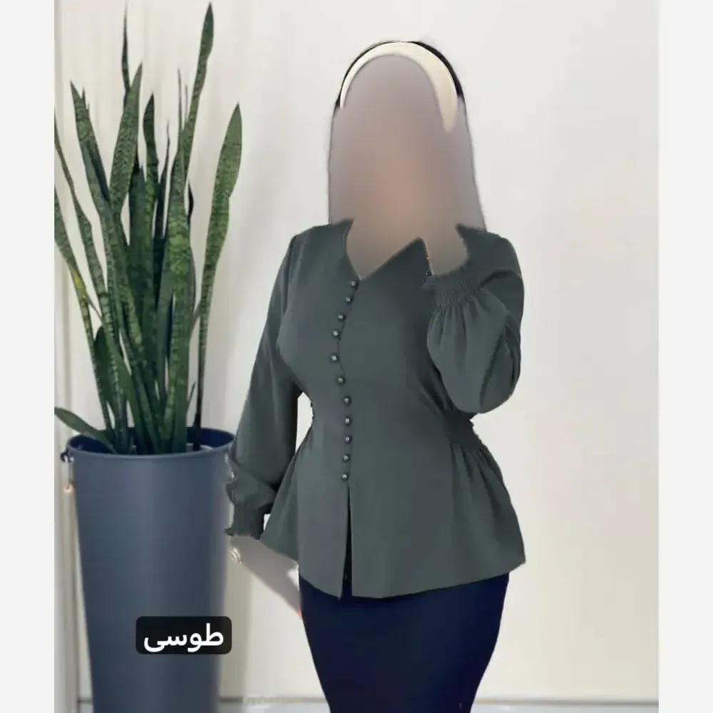 شومیز زنانه قواره دار جنس کریستال و کرپ حریر سایز 38 تا 52