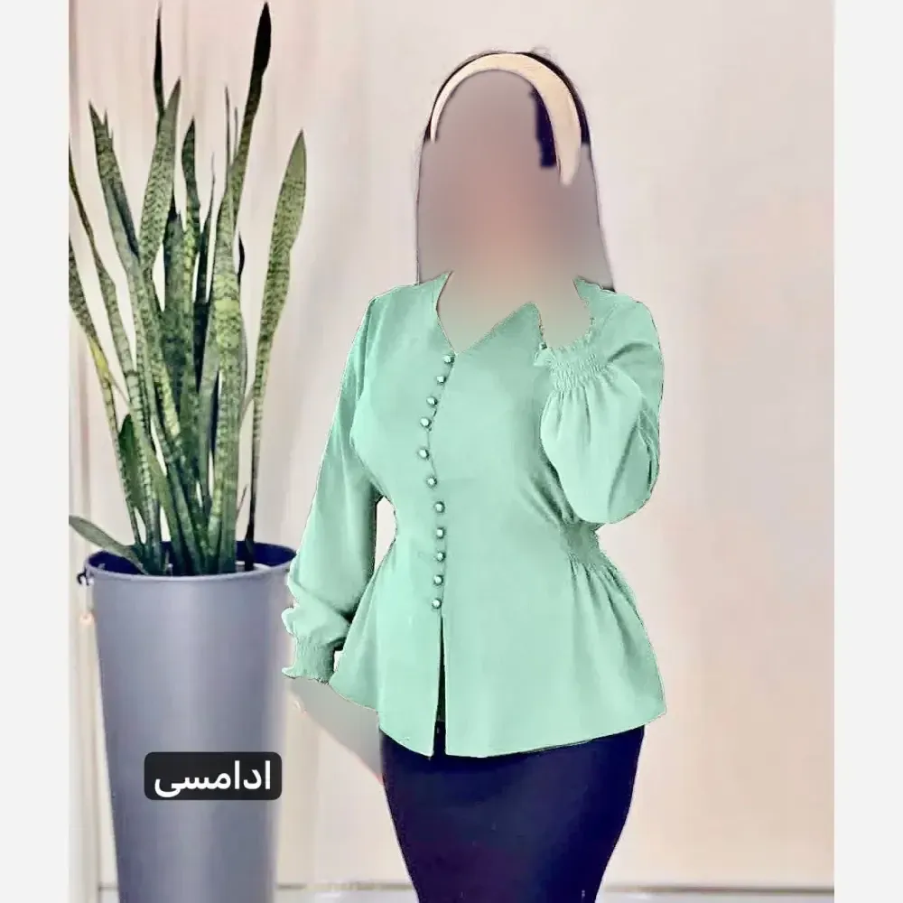 شومیز زنانه قواره دار جنس کریستال و کرپ حریر سایز 38 تا 52
