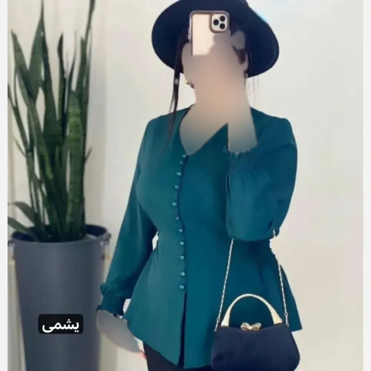 شومیز زنانه قواره دار جنس کریستال و کرپ حریر سایز 38 تا 52