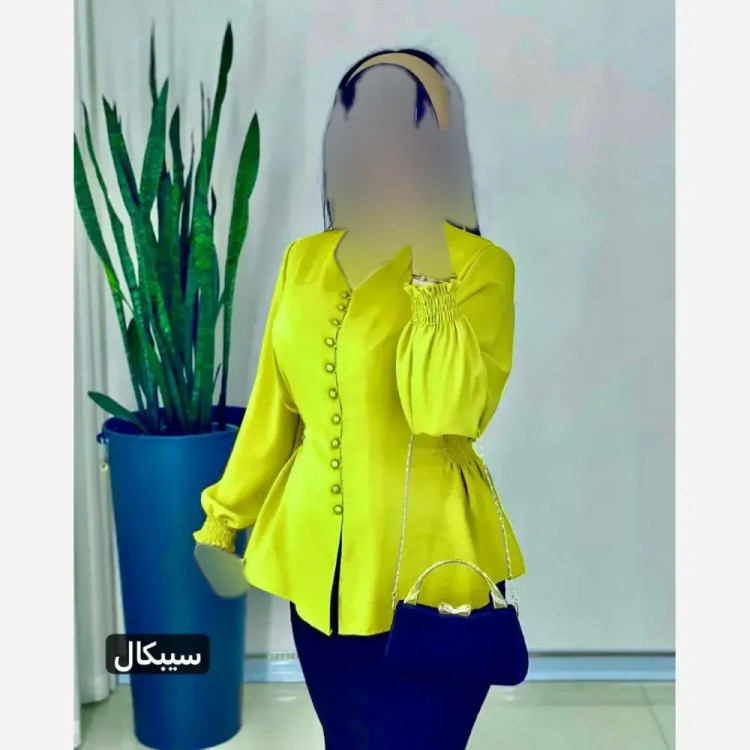 شومیز زنانه قواره دار جنس کریستال و کرپ حریر سایز 38 تا 52