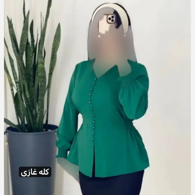 شومیز زنانه قواره دار جنس کریستال و کرپ حریر سایز 38 تا 52