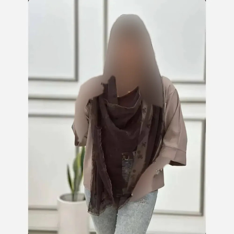 شال تور دانتل طرحدار حاشیه دار سایز 180 در 70 زنانه