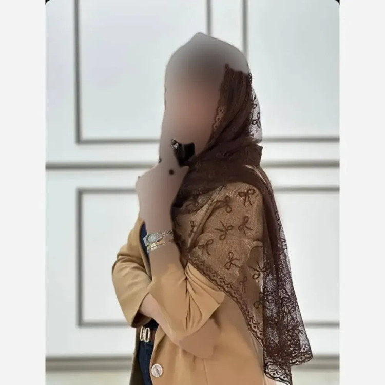 شال تور دانتل طرحدار حاشیه دار سایز 180 در 70 زنانه