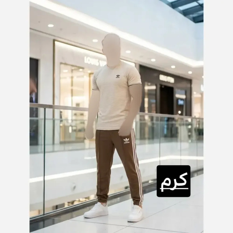 ست مردانه زاگرس جنس بیسکویتی مدل سه خط زیپدار