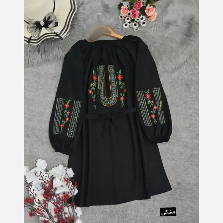 شومیز تارا شانتون گلدوزی فری سایز قد 85 رنگبندی متنوع بدون آبرفت و چروک