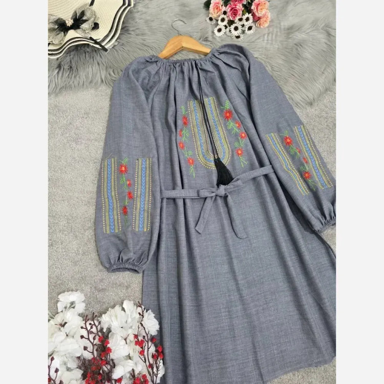 شومیز تارا شانتون گلدوزی فری سایز قد 85 رنگبندی متنوع بدون آبرفت و چروک