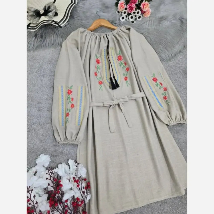 شومیز تارا شانتون گلدوزی فری سایز قد 85 رنگبندی متنوع بدون آبرفت و چروک