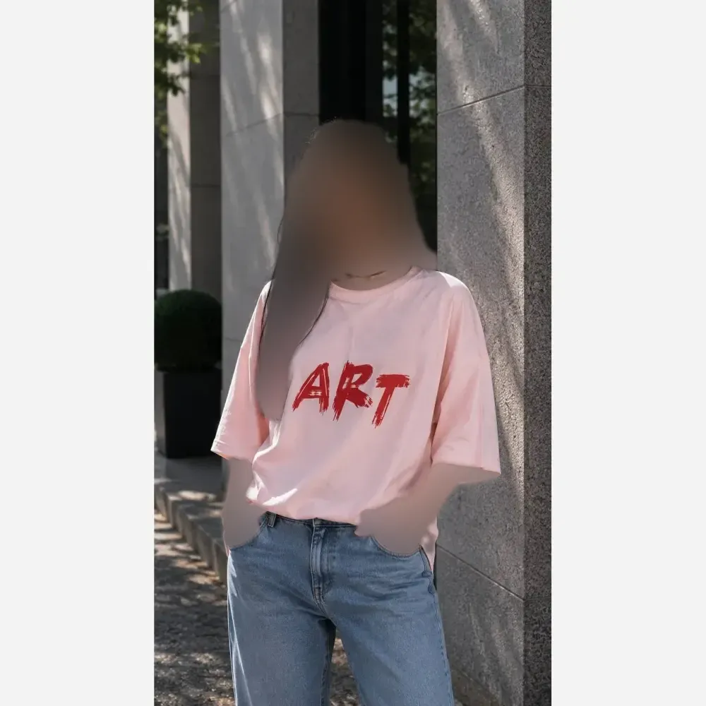 تیشرت باکسی ART پنبه 100٪ فری سایز 38 تا 50 زنانه اورسایز