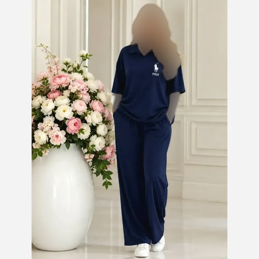 ست پولوشرت و شلوار نیم بگ زنانه گلکسی نخ پنبه سایز 38 تا 48