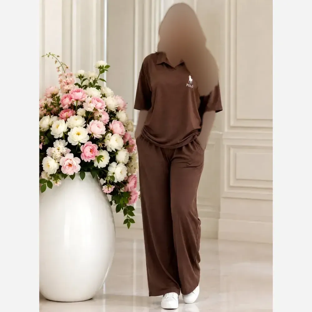 ست پولوشرت و شلوار نیم بگ زنانه گلکسی نخ پنبه سایز 38 تا 48