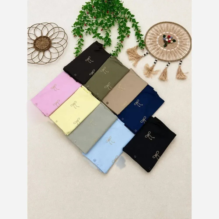 مانتو کتان چیترا گلدوزی شده پاپیون دار جنس کتان پنبه وارداتی ترک فری سایز