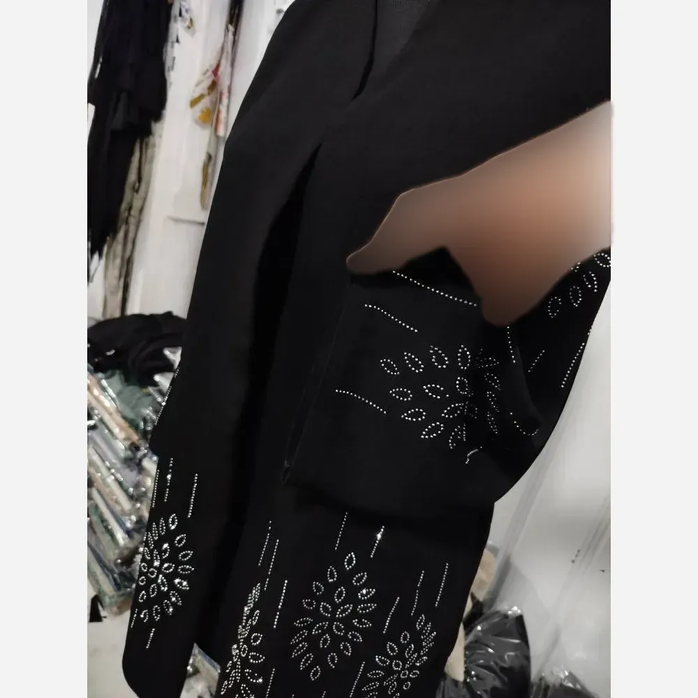 کت مجلسی زنانه آرزو جنس شانتون اندوزی جت بلک رنگ مشکی