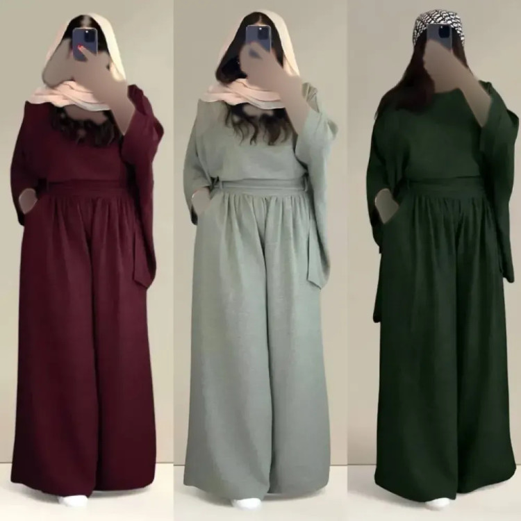 ست شومیز و شلوار زنانه جنس شانتون سایز فری مناسب 38 تا 48 رنگبندی متنوع