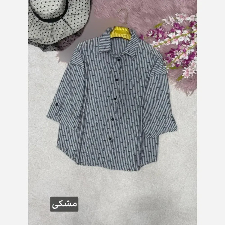 شومیز طرح دار الهام زنانه پنبه زارا شاین دار فری سایز 38 تا 46