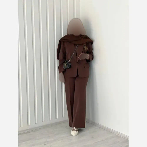 کت شلوار زنانه مینا مازراتی تک دکمه مشکی سرمه ای قهوه ای سایز 1 و 2