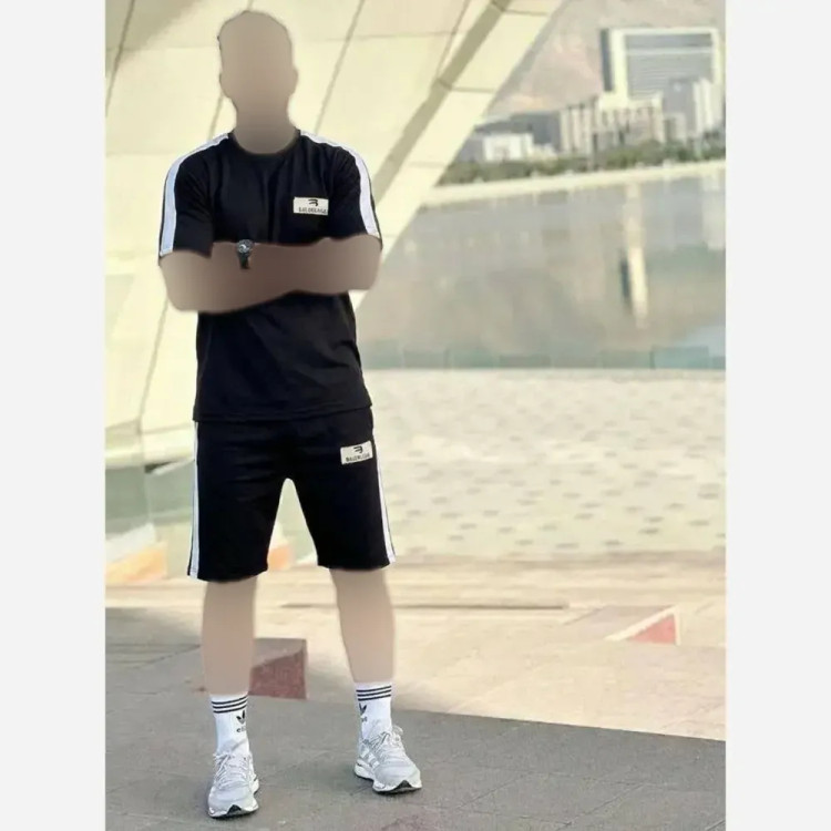 ست مردانه بالنسیاگا پنبه گلکسی رنگ مشکی سایز فری 38 تا 46