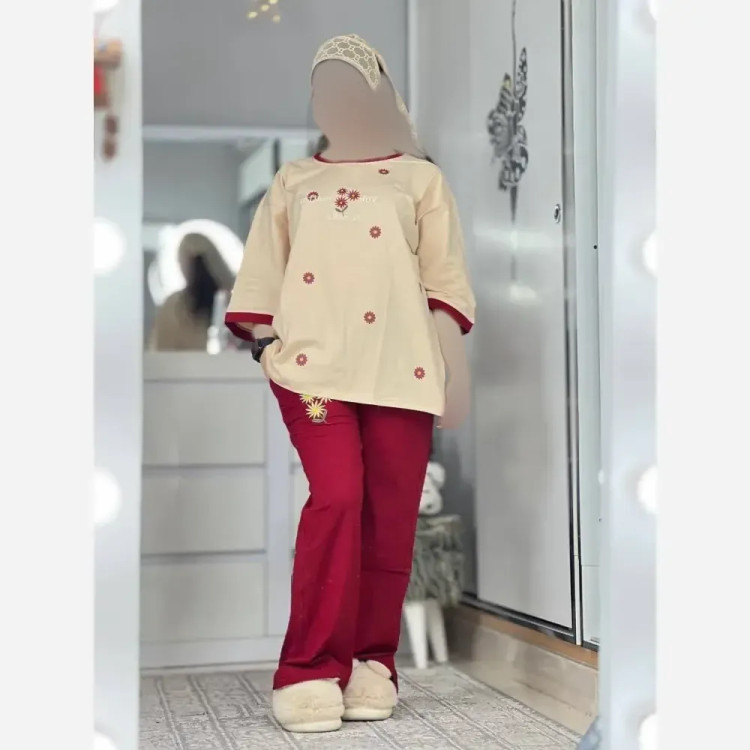 تیشرت و شلوار پنبه لاکرا مدل ترلان فری سایز 36 تا 46 در رنگبندی متنوع