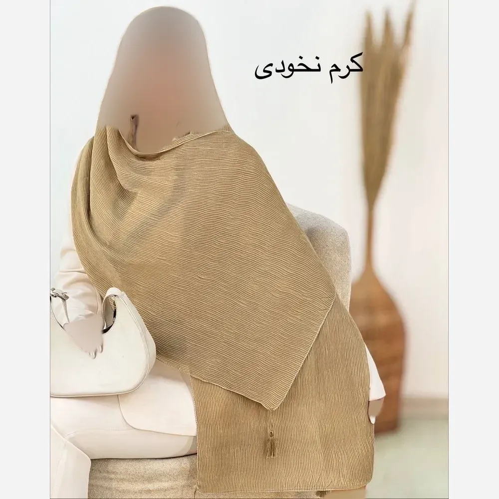 شال پلیسه لبه لمه دوزی کلاسیک