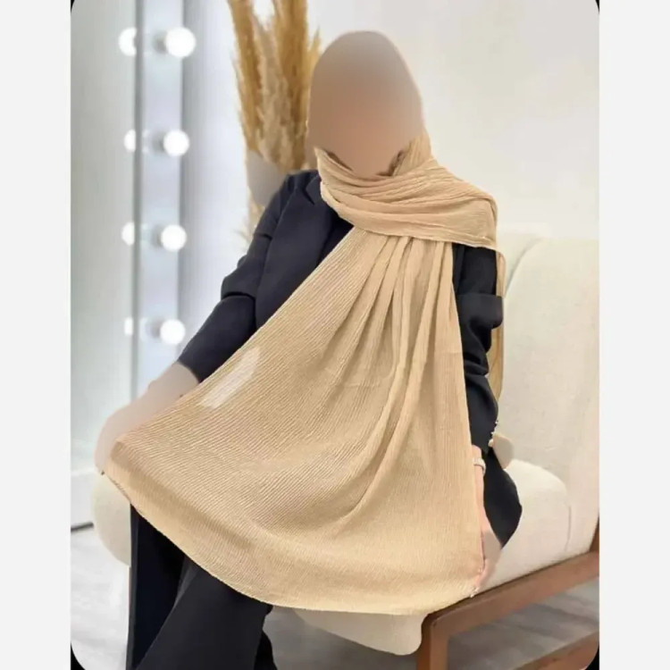 شال پلیسه لبه لمه دوزی کلاسیک