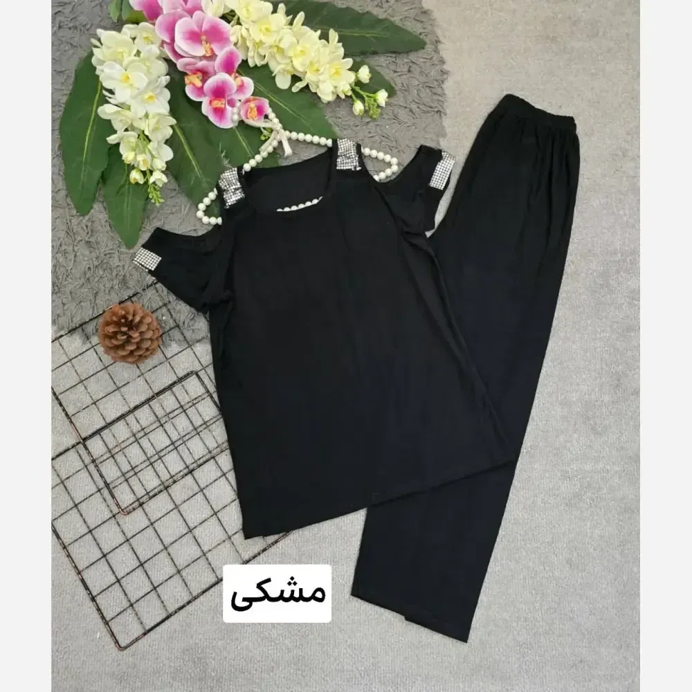ست دلبرانه ویسکوز کش فری سایز زنانه رنگبندی متنوع