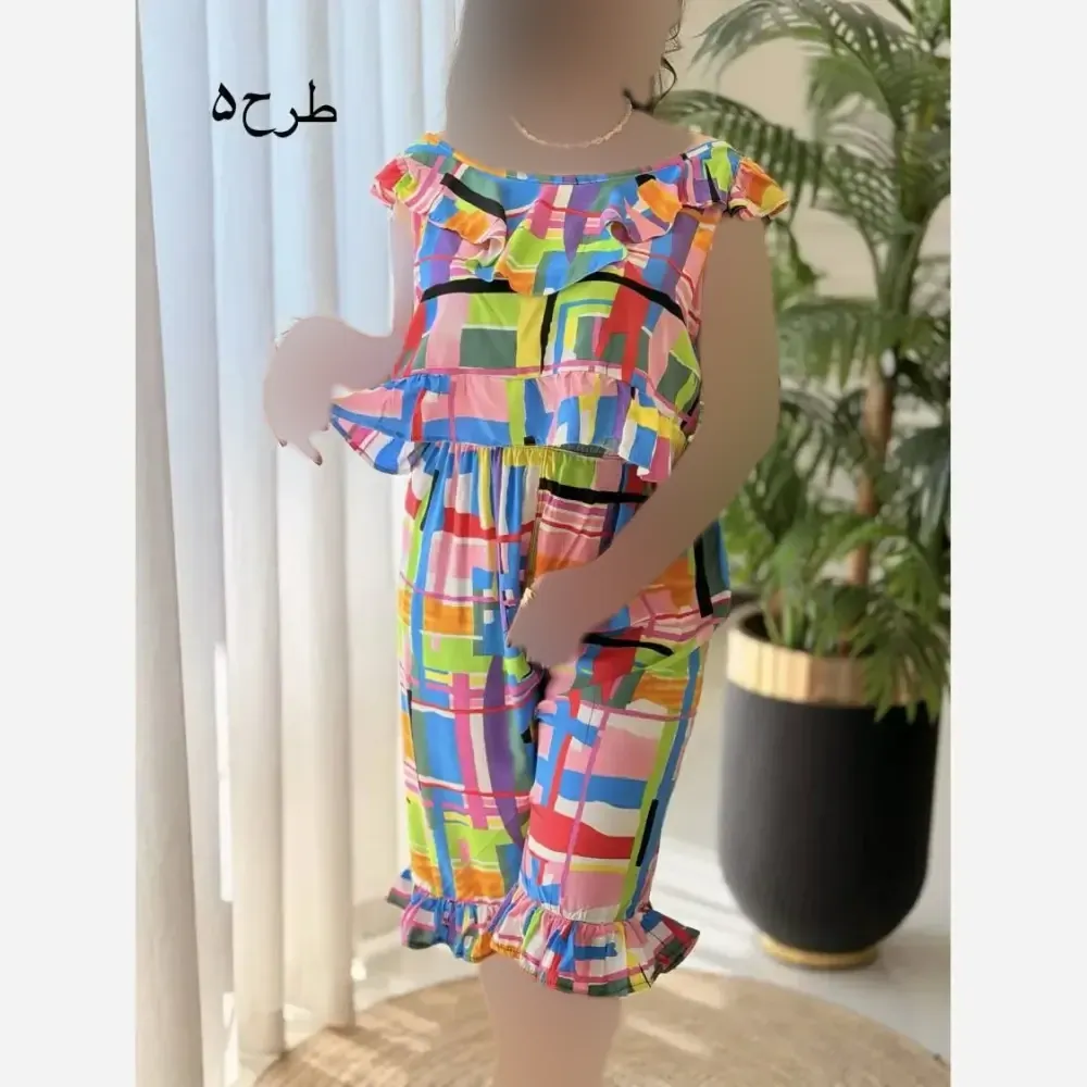 ست تاپ و شلوارک زنانه ماریا تمام نخ خنک تابستانی سایز 36 تا 46