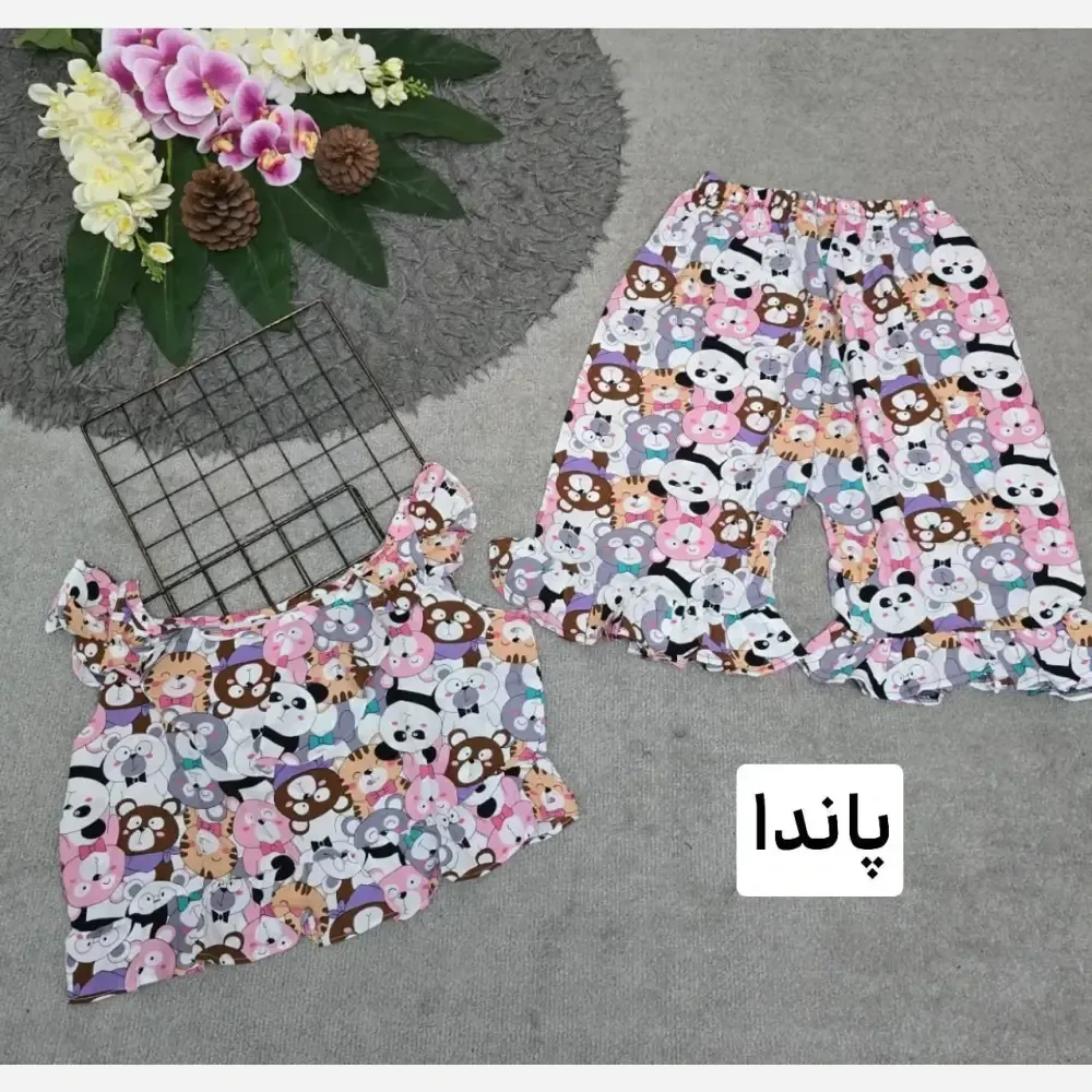 ست تاپ و شلوارک زنانه ماریا تمام نخ خنک تابستانی سایز 36 تا 46