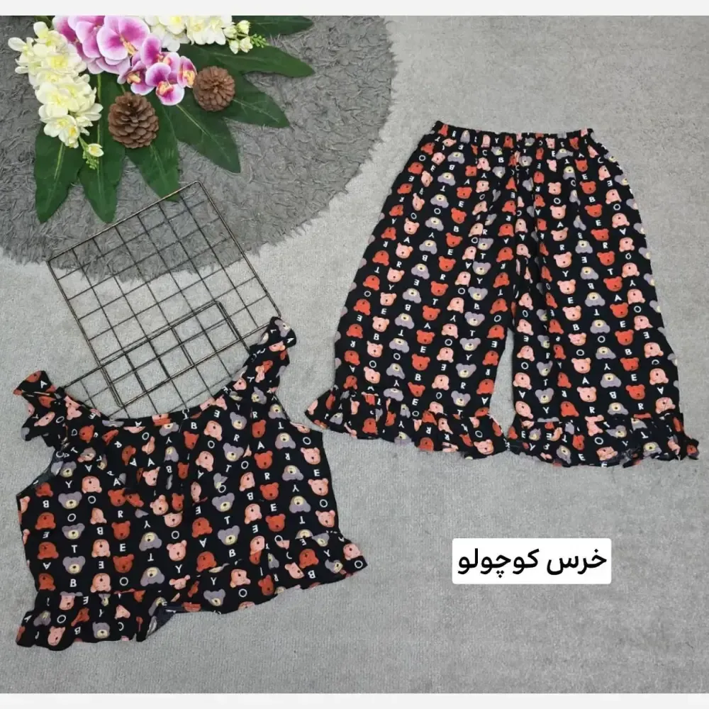 ست تاپ و شلوارک زنانه ماریا تمام نخ خنک تابستانی سایز 36 تا 46