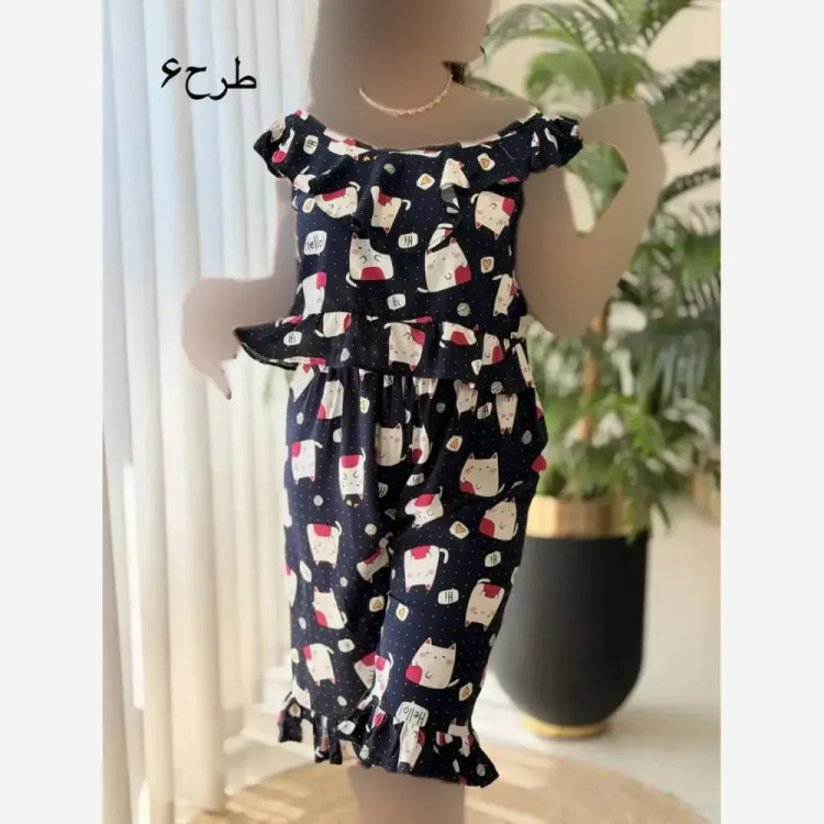 ست تاپ و شلوارک زنانه ماریا تمام نخ خنک تابستانی سایز 36 تا 46