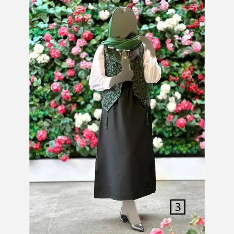 ژیله زنانه تافته سوزن دوزی مدل گلبهار فری سایز