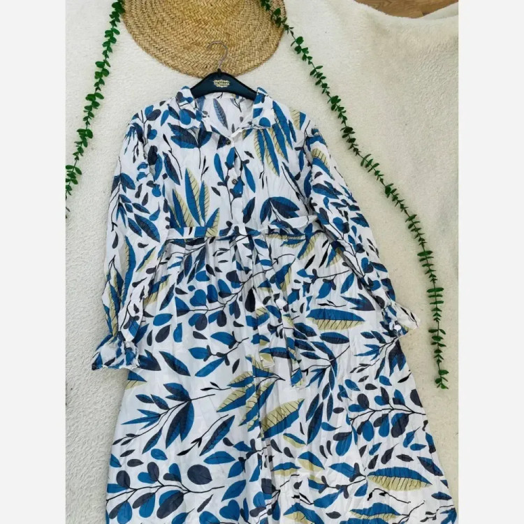پیراهن پنبه نخی گلشید سایز فری سایز 36 تا 48