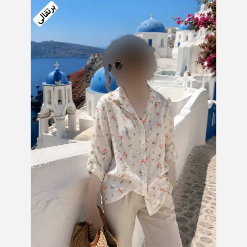 شومیز پاپیونی زنانه جنس سوپر ینزی درجه یک فری سایز