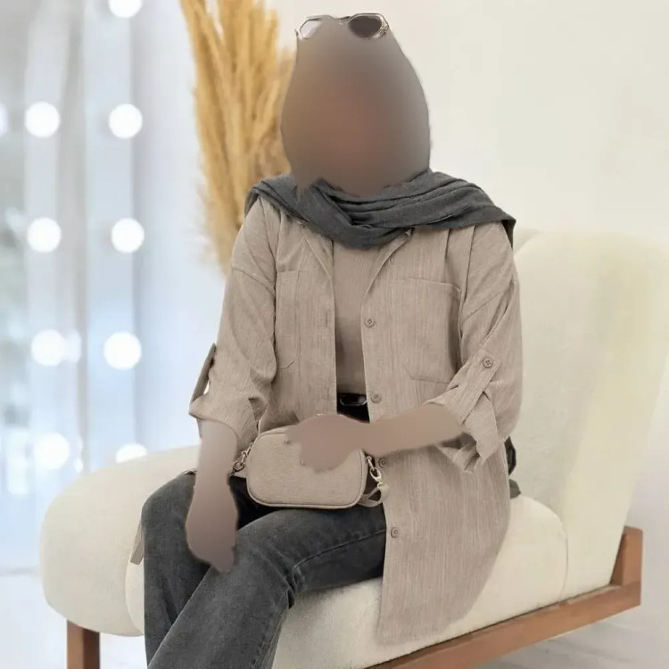 شومیز مانتویی کراش پاگن دار خنک و تابستانی