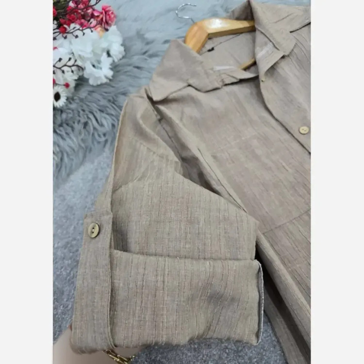 شومیز مانتویی کراش پاگن دار خنک و تابستانی
