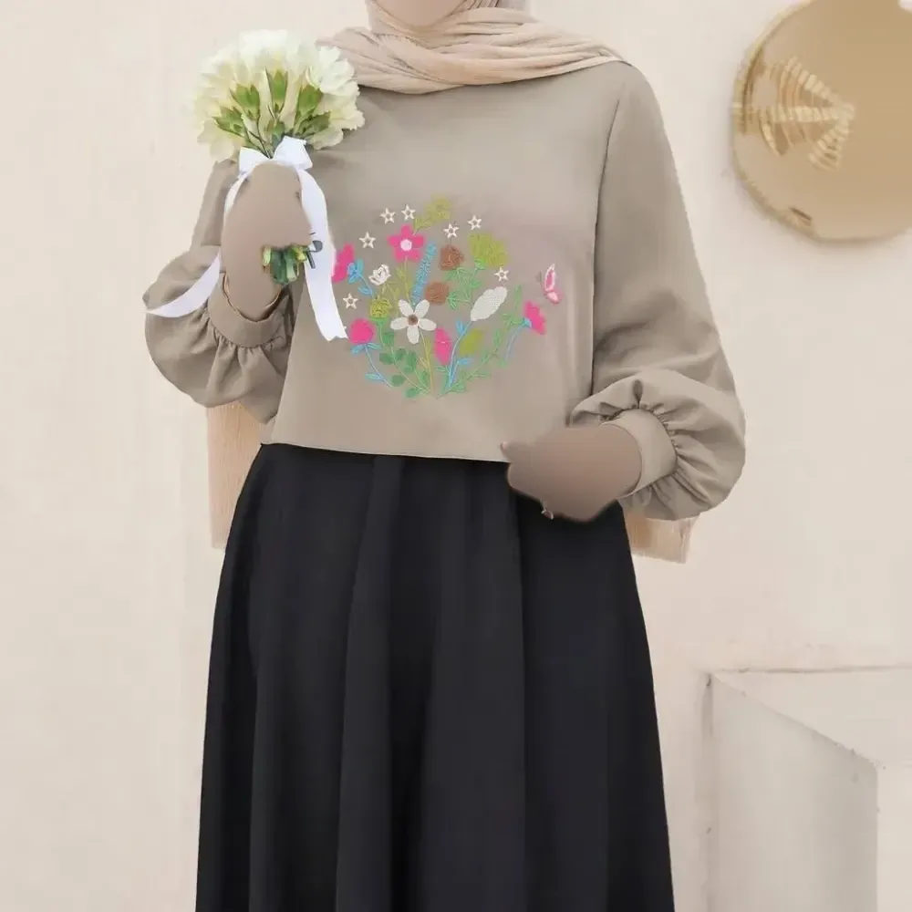 رویه و سارافون آرامش مازراتی گلدوزی شده فری سایز زنانه