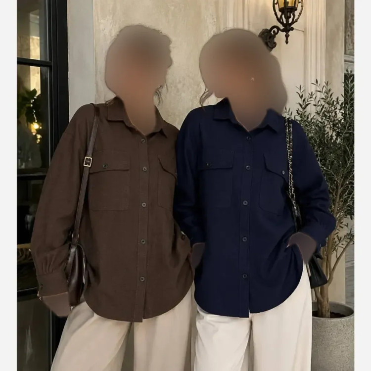 شومیز مانتویی لنین دوجیب فری سایز زنانه خنک مناسب فصل گرما