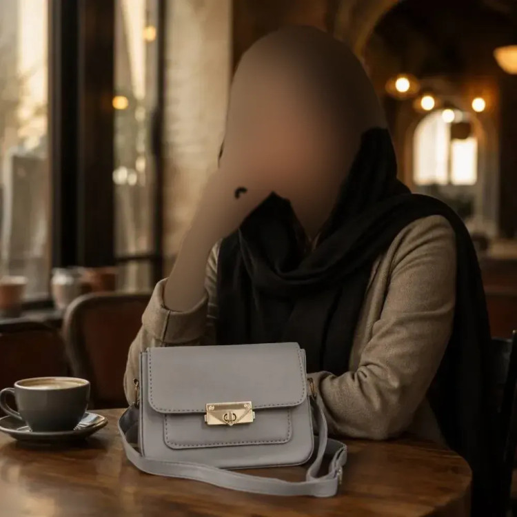 کیف باکسی چرم مصنوعی طوسی زنانه فری سایز