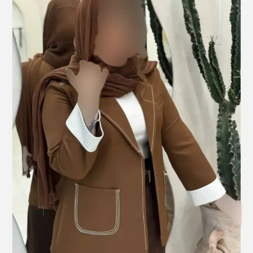 کت آستین دیپلمات مازراتی درجه یک مشکی زنانه قد 75 قد آستین 60