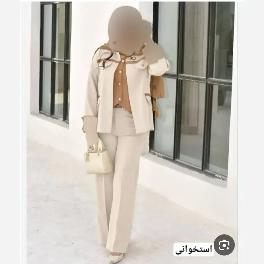ست 2تیکه زنانه جنس سوپرمازراتی اعلا مدل دلداده رنگ مشکی قهوه ای نسکافه ای سایز 38 تا 46