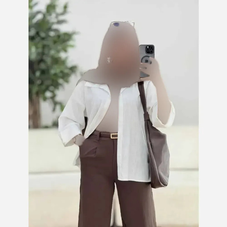 شومیز باکسی شفق جنس شانتون حصیری سایز فری 36تا46